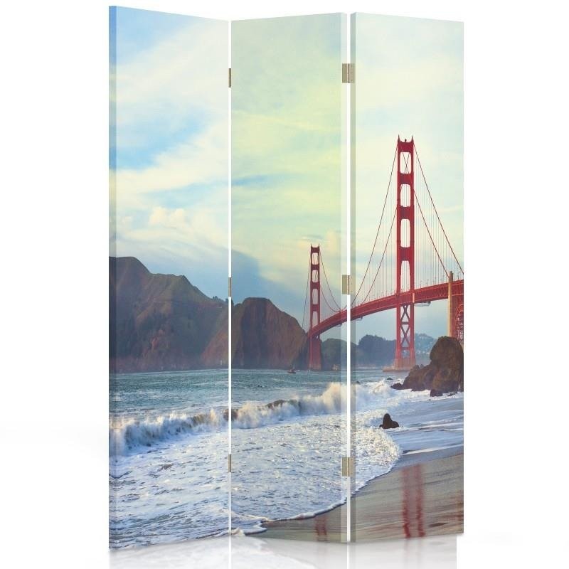 Room divider Double-sided rotatable, Golden Gate Bridge