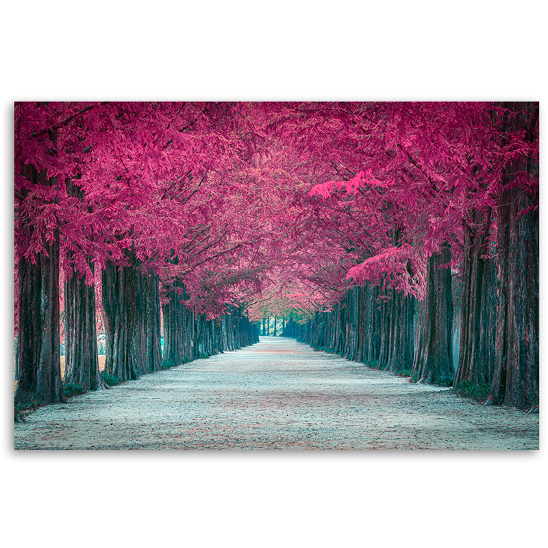 Deco panel print, Avenue of pink trees