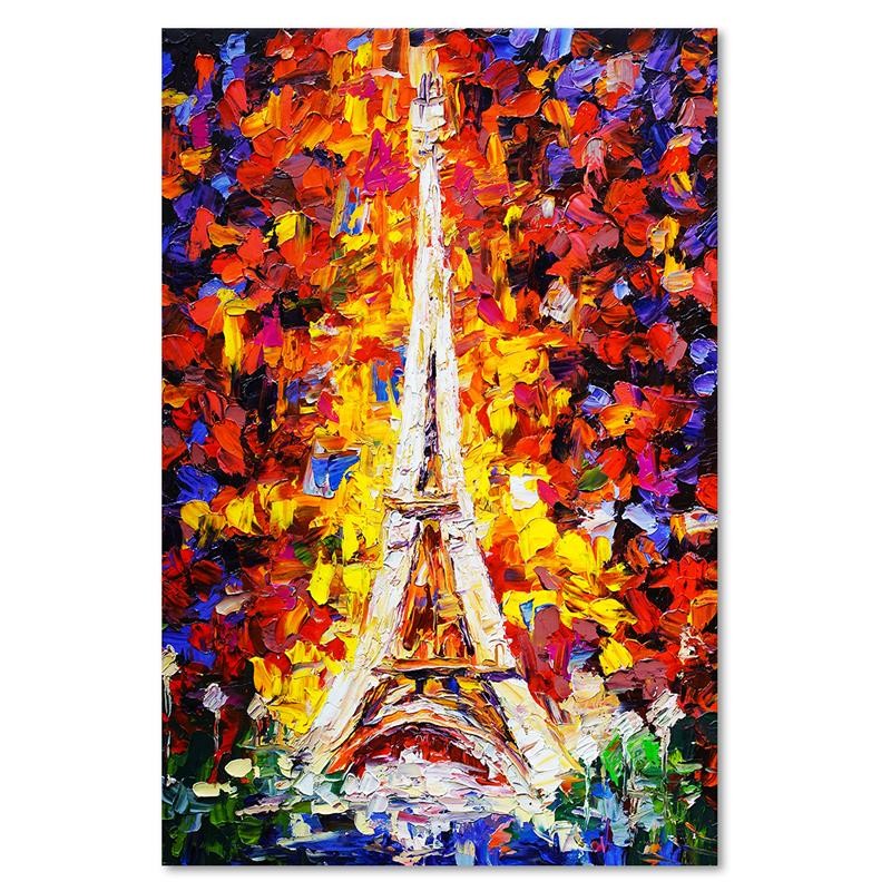 Cuadro decorativo, Torre Eiffel pintada