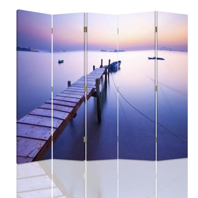 Room divider Double-sided, Sunrise on the coast