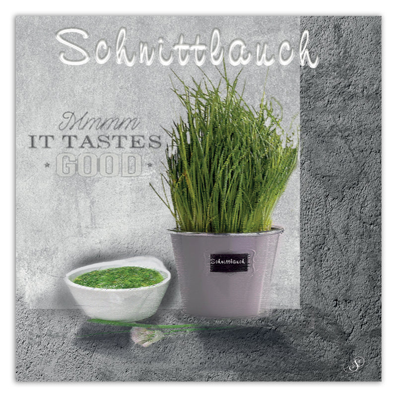 Deco panel print, Chives kitchen spices