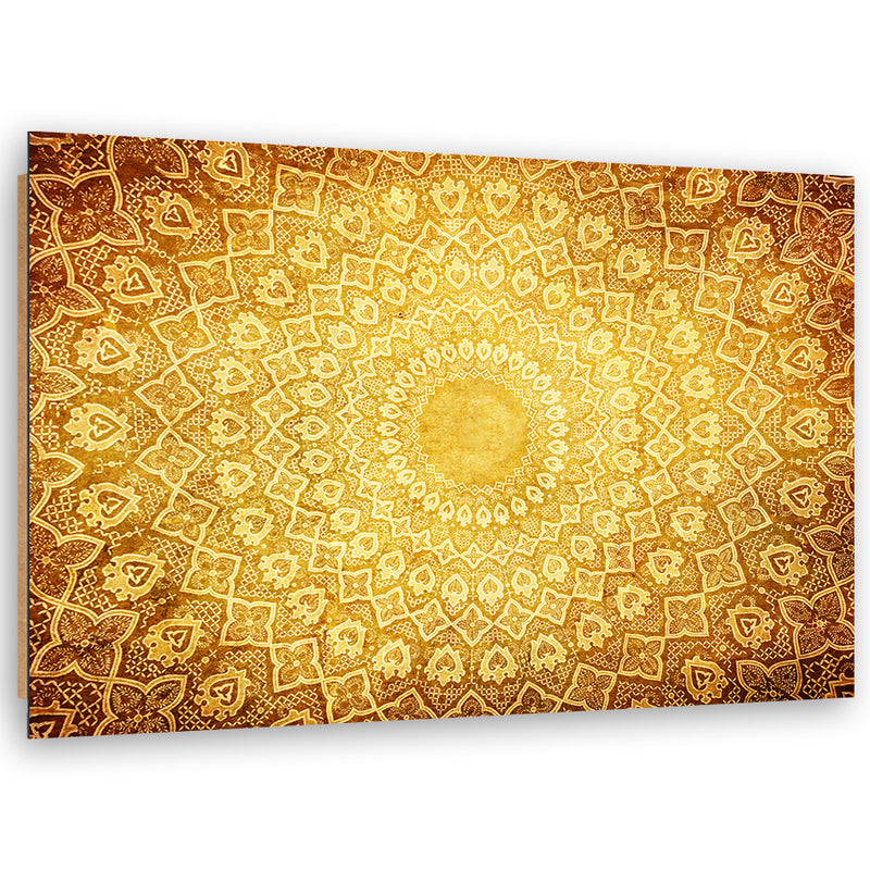 Deco panel print, Gold mandala abstract