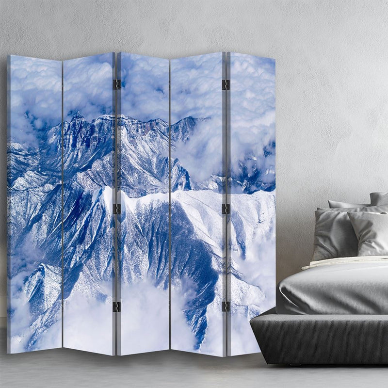 Room divider Double-sided, Snowy mountains