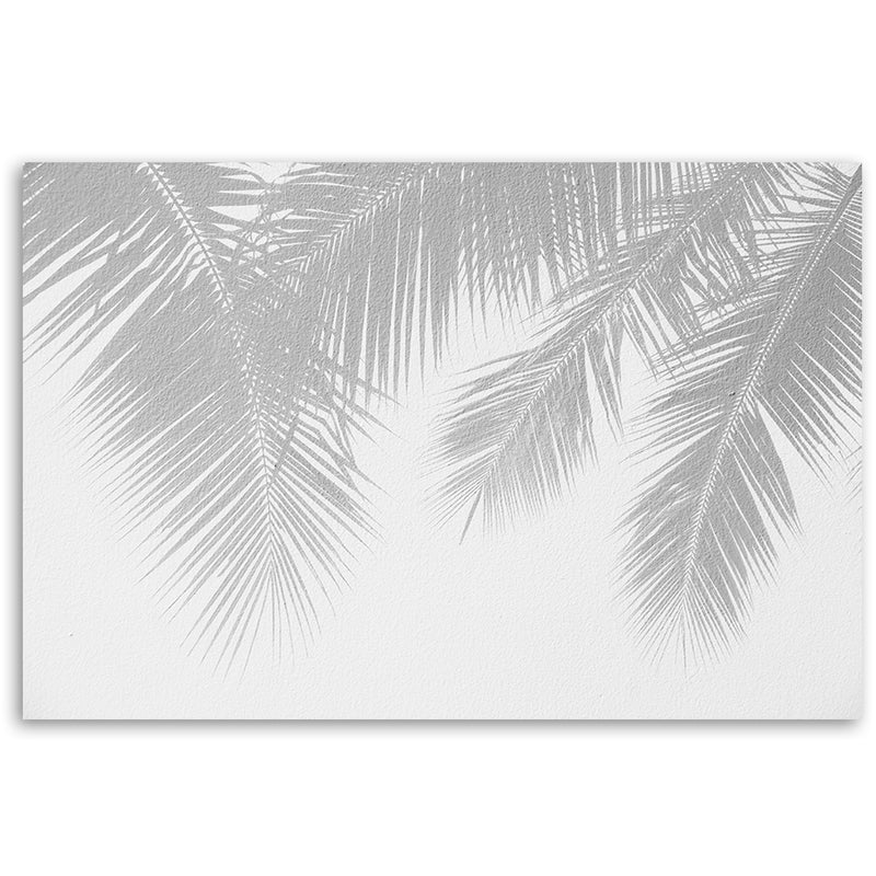 Canvas print, Gray palm leaves