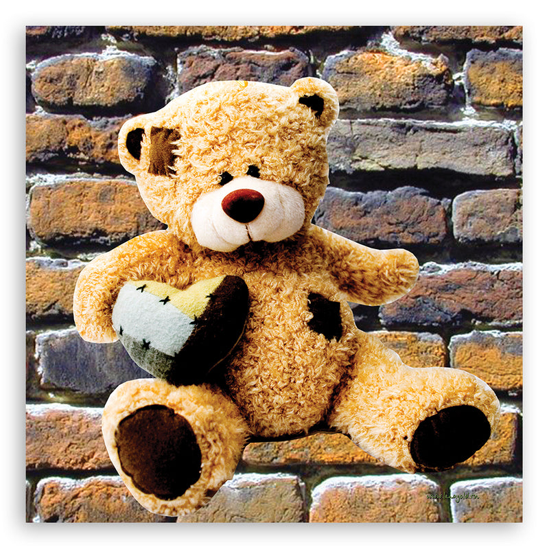 Canvas print, Teddy bear with heart