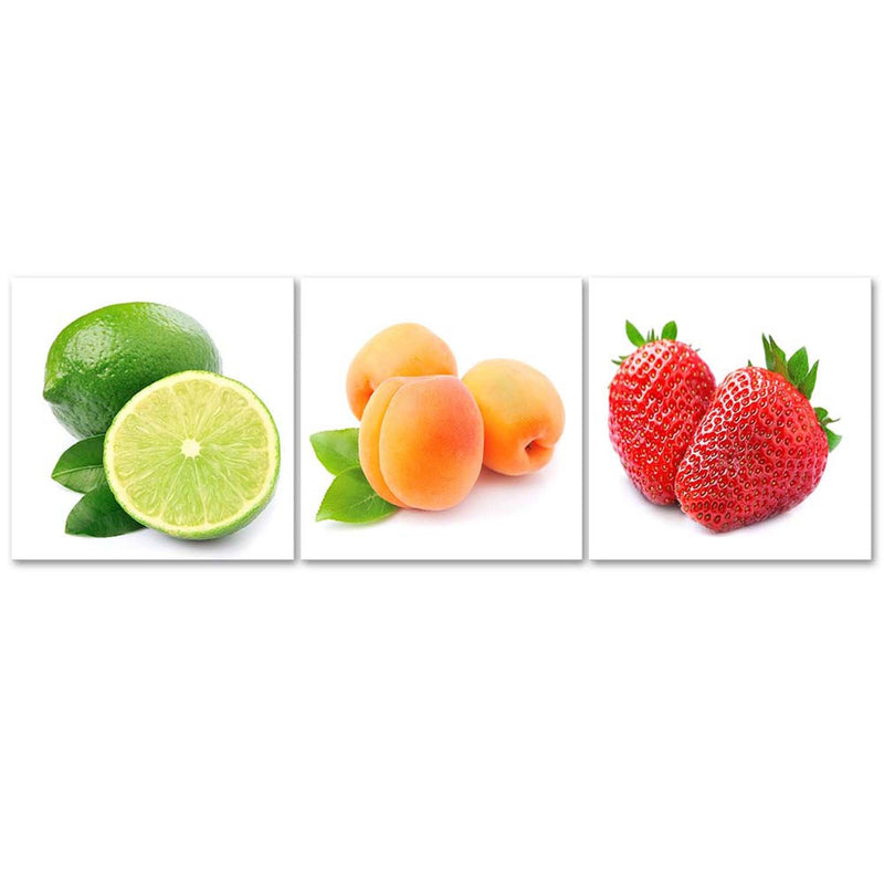 Set of three pictures canvas print, Juicy fruit