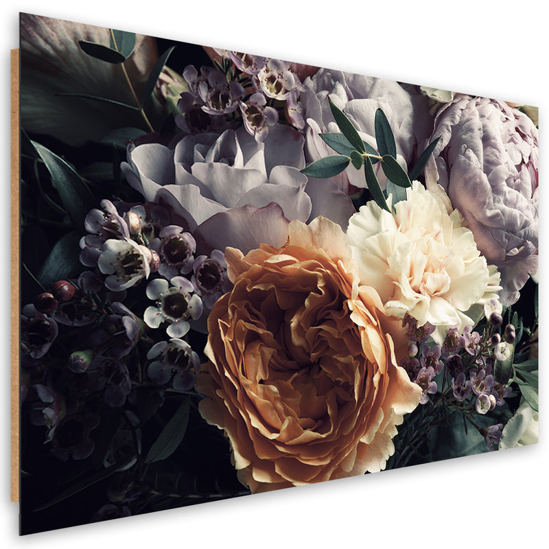 Estampado de panel decorativo, Ramo de flores de peonías en colores pastel