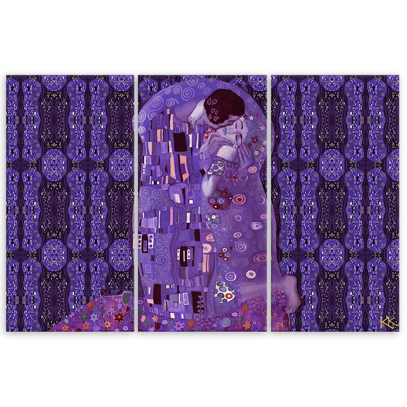 Three piece picture deco panel, Fulfillment Woman Abstract