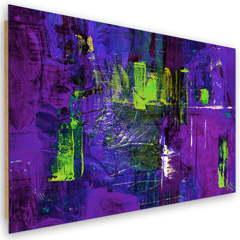 Impresión de panel deco, violeta abstracto pintado a mano