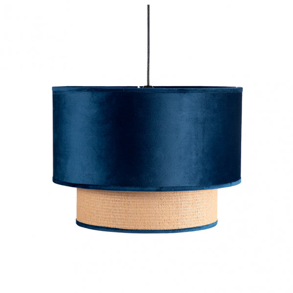 NERVA pendant lamp 1xE27 textile blue