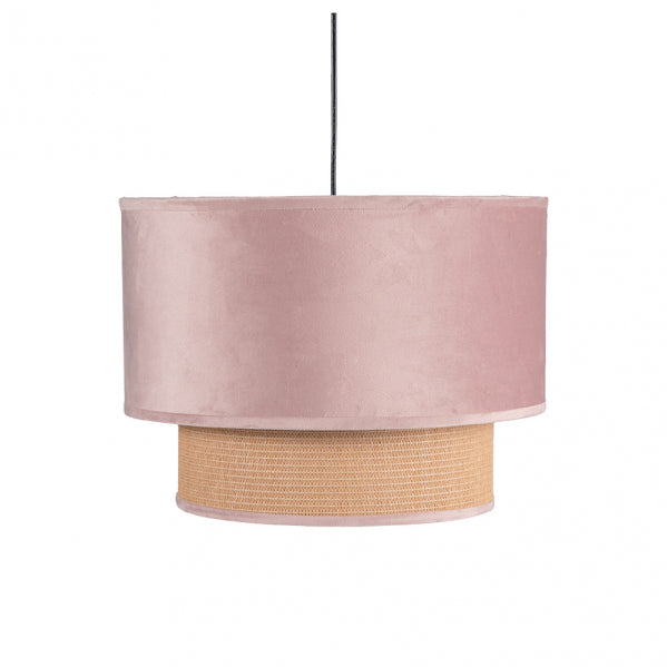 NERVA pendant lamp 1xE27 textile pink