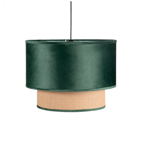 NERVA pendant lamp 1xE27 textile green
