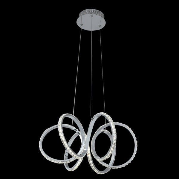 DRAGON chandelier 50W metal / crystal chrome