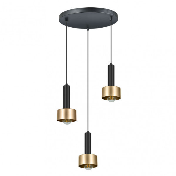 ALLENDE chandelier 3xE27 metal / aluminium black
