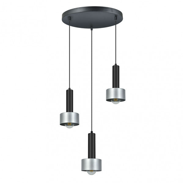 ALLENDE chandelier 3xE27 metal / aluminium black