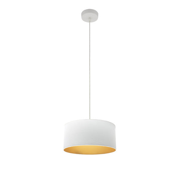 ANUSKA pendant lamp 1xE27 metal / textile white