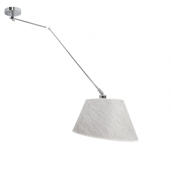 SUMATRA pendant lamp 1xE27 metal / textile grey