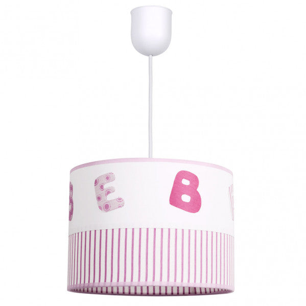 BEBE pendant lamp 1xE27 textile / polycarbonate pink