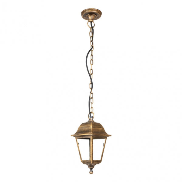 ALBAHACA outdoor ceiling light 1xE27 crystal / polycarbonate gold