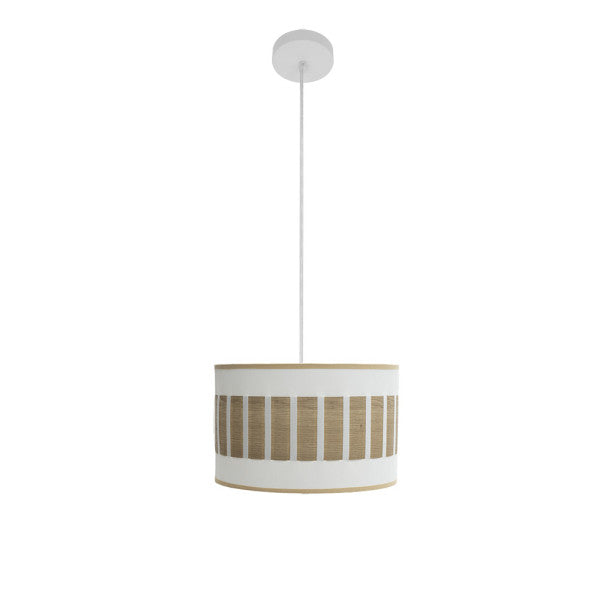 IVANNA pendant lamp 1xE27 metal / textile white