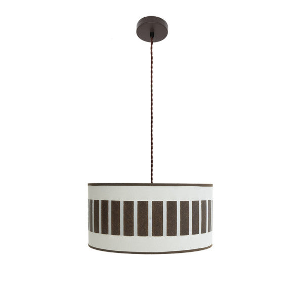 IVANNA pendant lamp 1xE27 metal / textile white