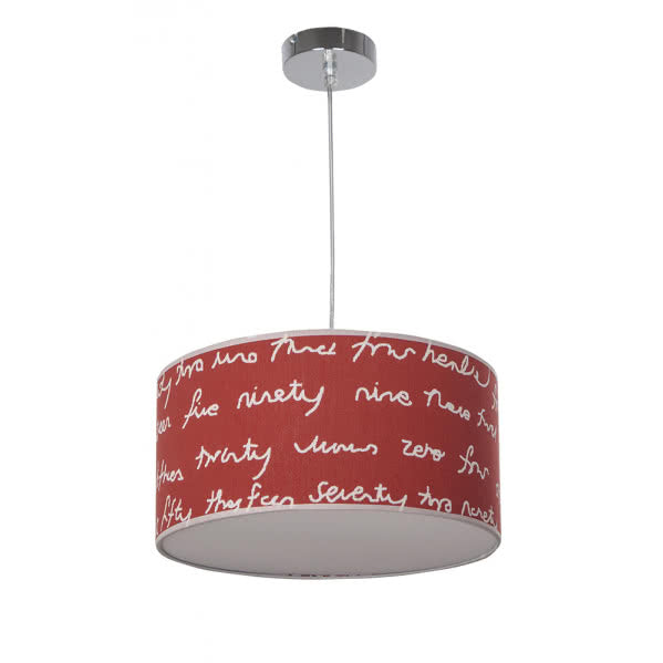 LETTERS pendant lamp 2xE27 red