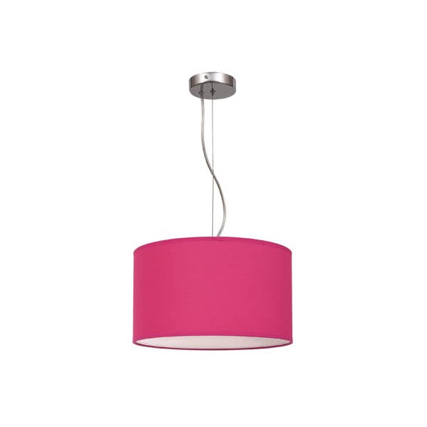NICOLE pendant lamp 1xE27 metal / textile pink