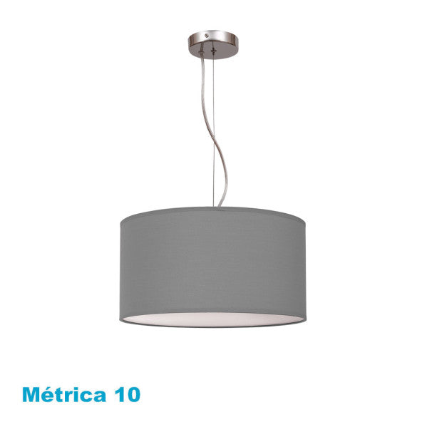 NICOLE pendant lamp 2xE27 metal / textile Grey