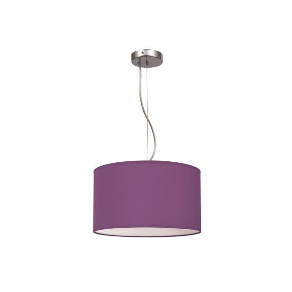 NICOLE pendant lamp 1xE27 metal / textile lilac