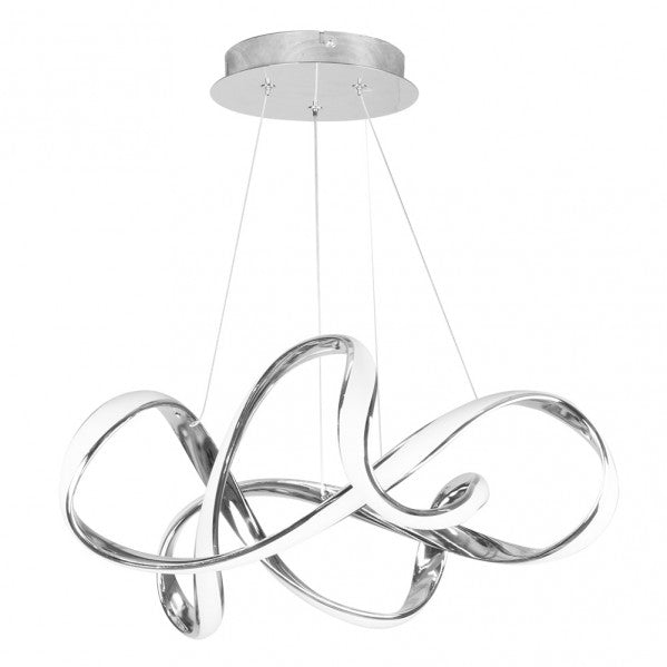 NUDO chandelier 45W aluminium / polycarbonate chrome