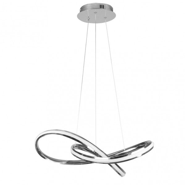 NUDO chandelier 45W aluminium / polycarbonate chrome