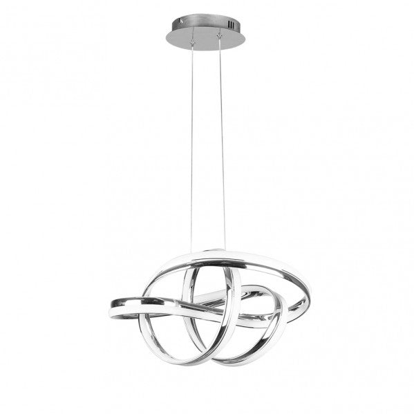 NUDO chandelier 56W aluminium / polycarbonate chrome