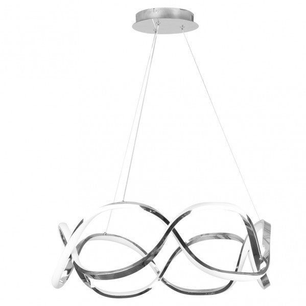 NUDO chandelier 60W aluminium / polycarbonate chrome