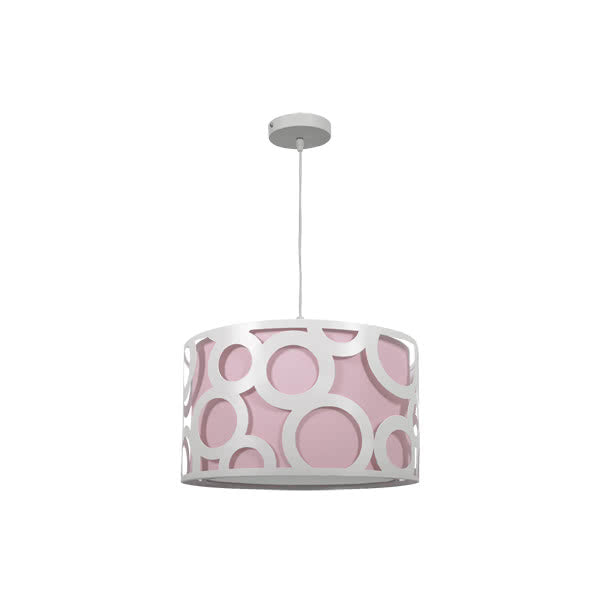ORLANDO pendant lamp 1xE27 metal / textile pink