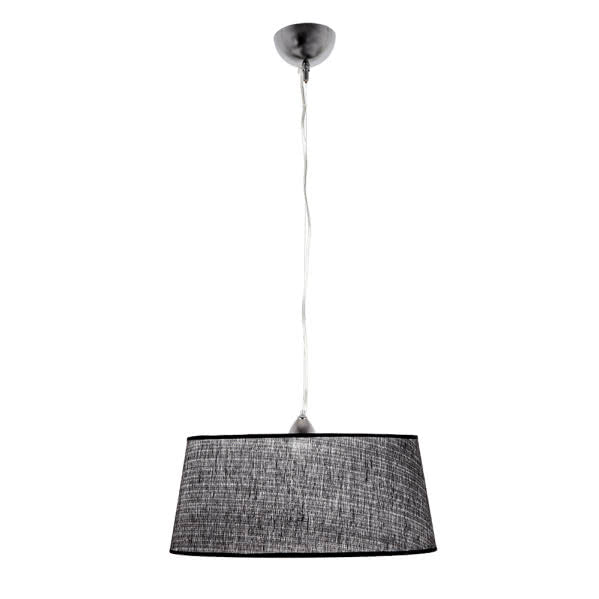 POEMA pendant lamp 1xE27 metal / textile black