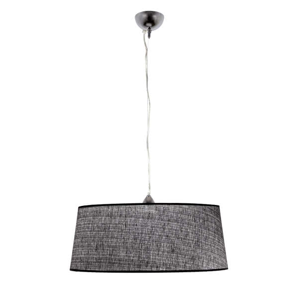 POEMA pendant lamp 1xE27 metal / textile black