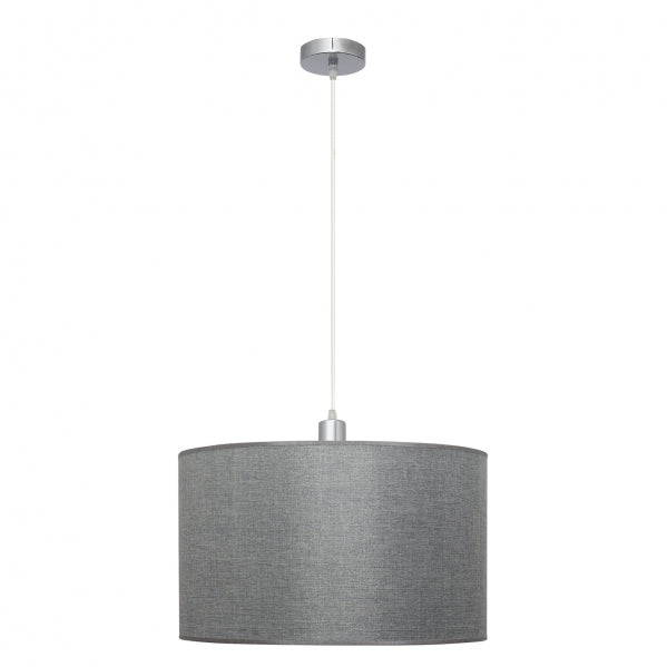 AXEL pendant lamp 1xE27 metal / textile silver