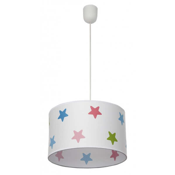 STAR pendant lamp 1xE27 polymer / textile multicolored