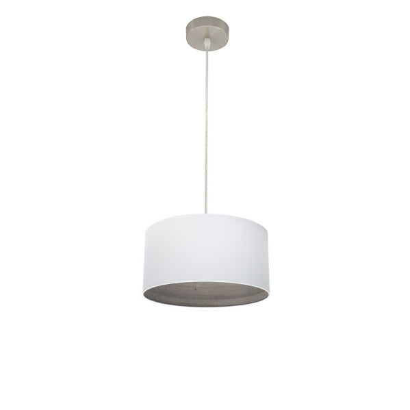 TATIANA pendant lamp 1xE27 metal / textile white
