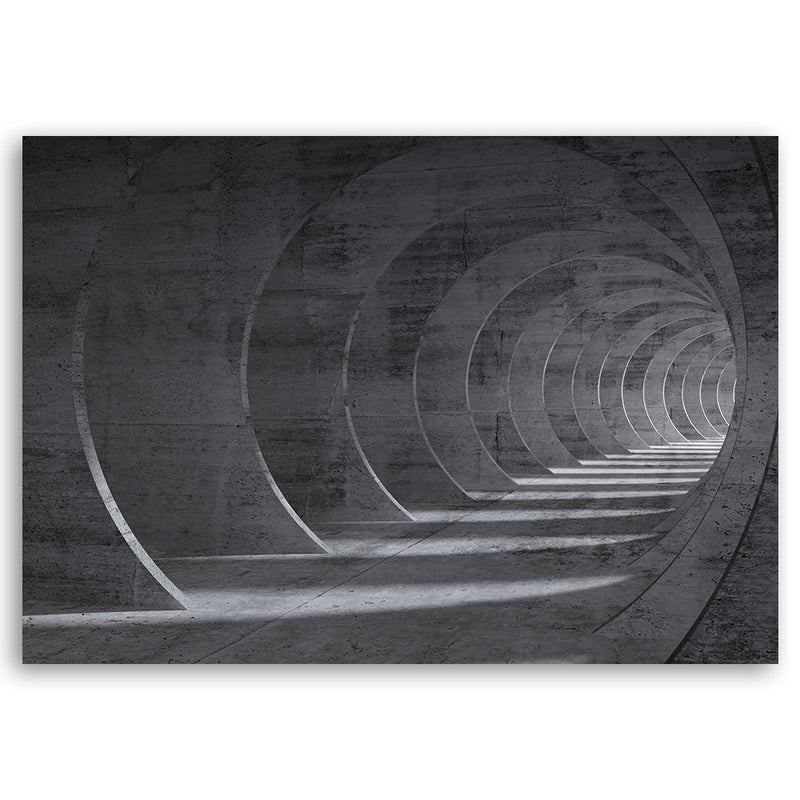 Deco panel print, Gray tunnel 3D