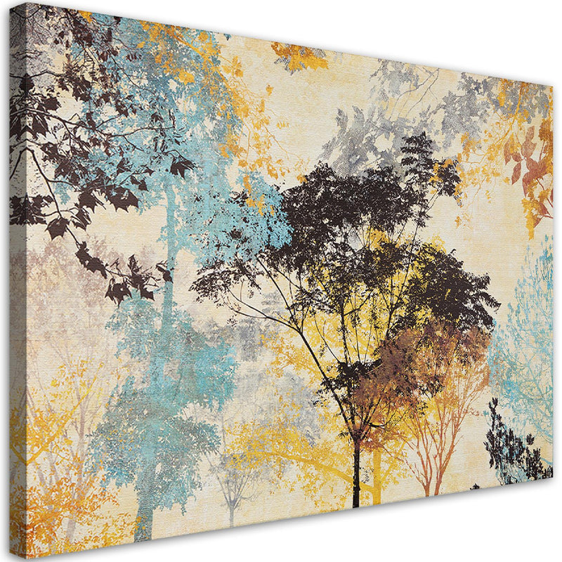 Canvas print, Colourful trees abstract