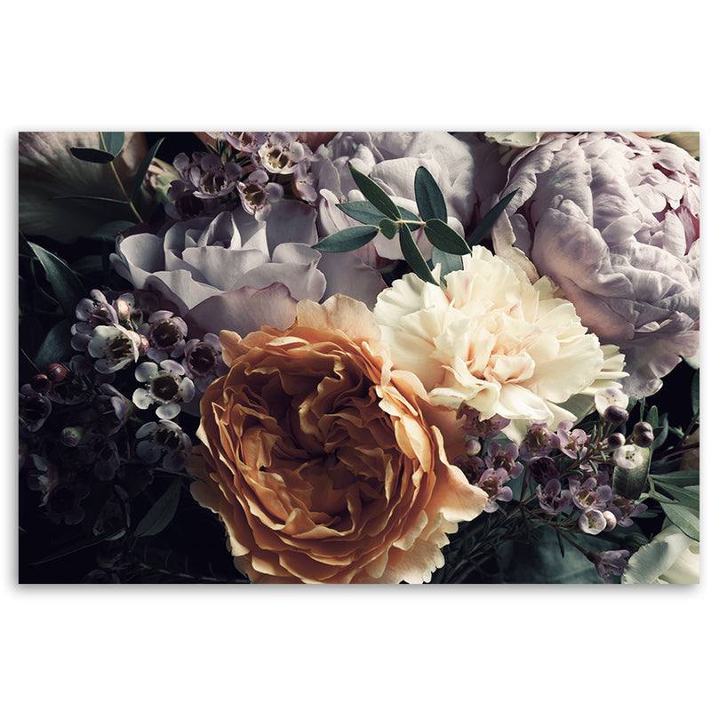 Canvas print, Pastel Peonies Flower Bouquet