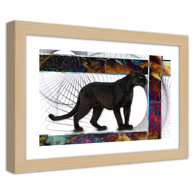 Picture in natural frame, Attentive panther