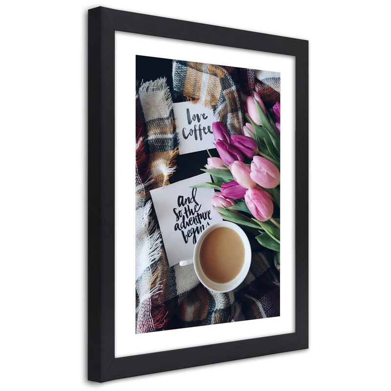 Picture in black frame, Coffee morning