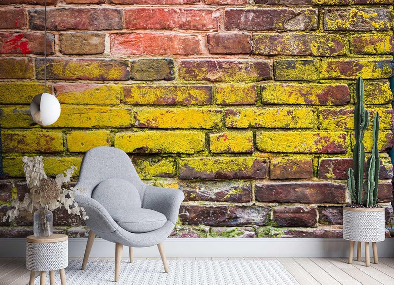 Wallpaper, Old Coloured Brick Wall