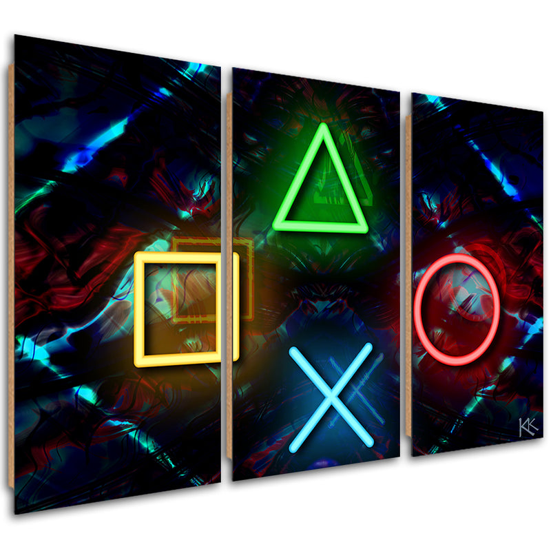 Three piece picture deco panel, Gaming Play