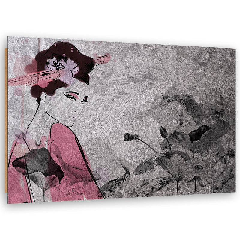 Deco panel print, Japanese geisha
