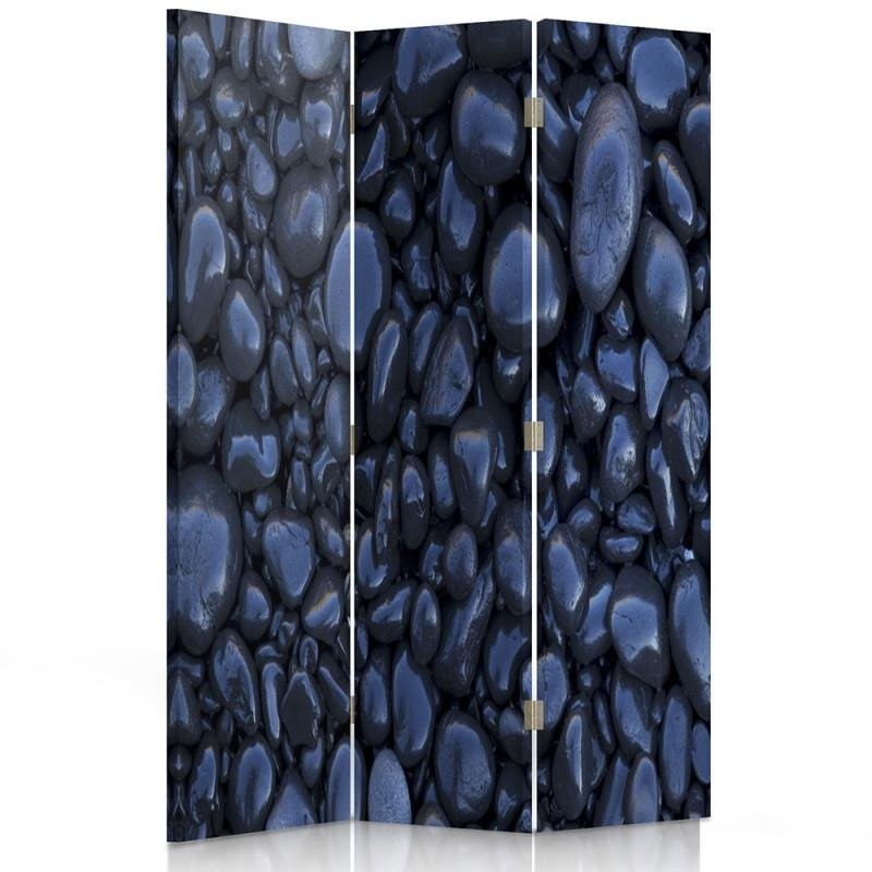 Room divider Double-sided rotatable, Black Stones