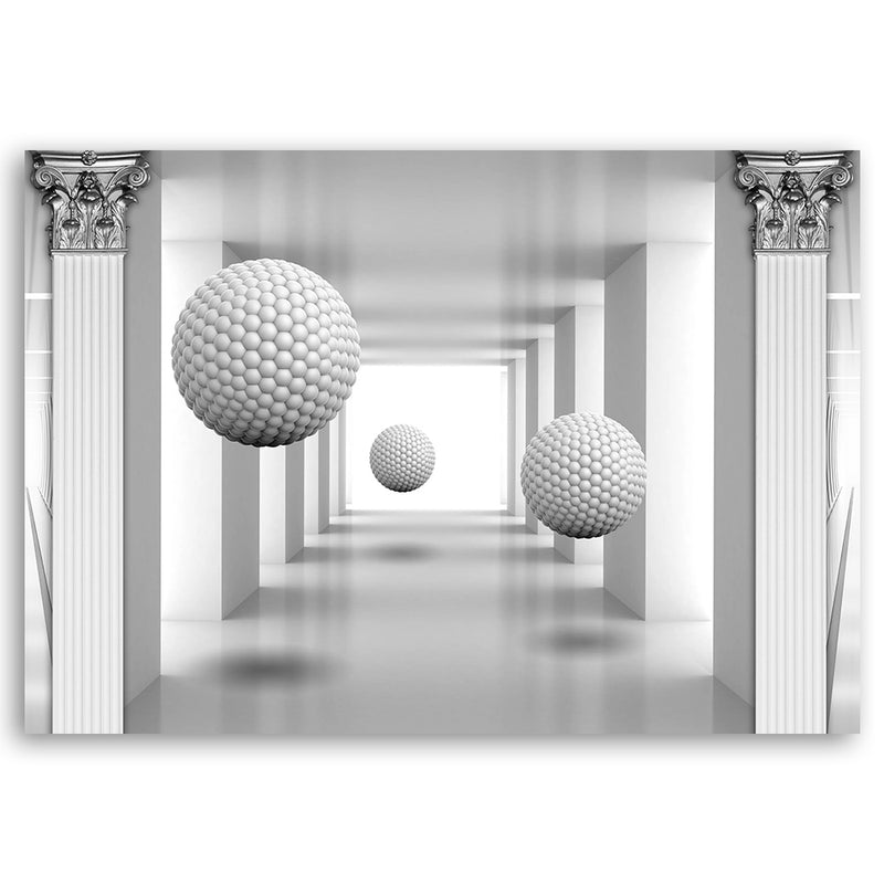 Canvas print, Balls in the tunnel geometric 3D