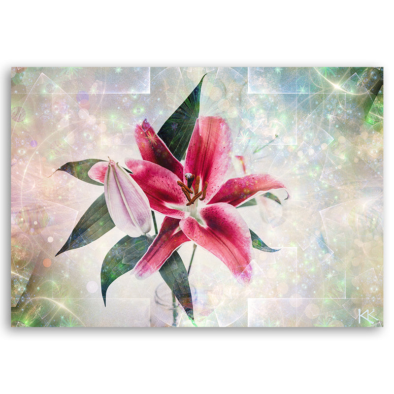 Deco panel print, Pink lily flower